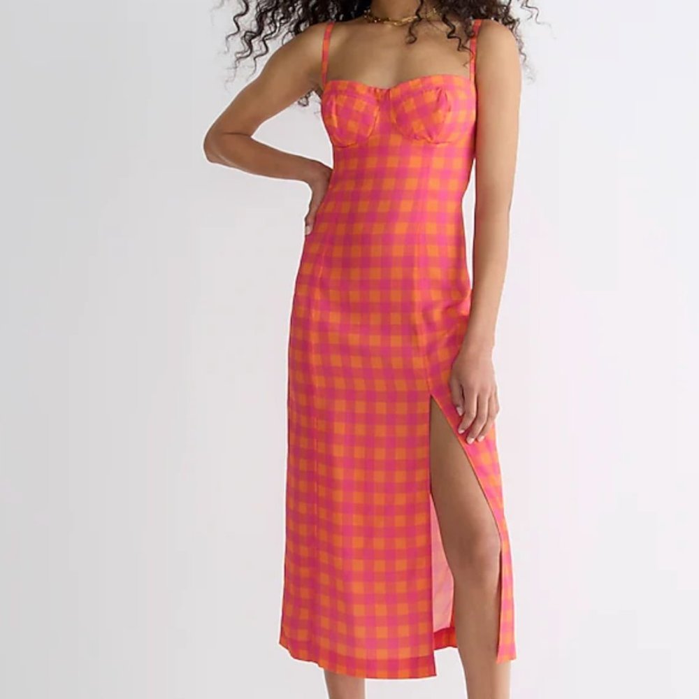 NWT JCREW Collection invite dress in gingham